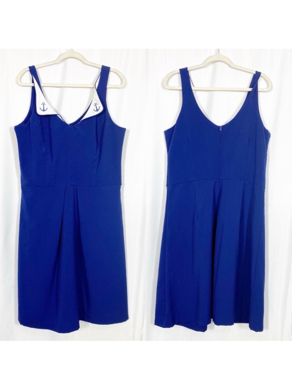 ModCloth X RockSteady Pinup Rockabilly Nautical Anchor Fit & Flare Midi Dress